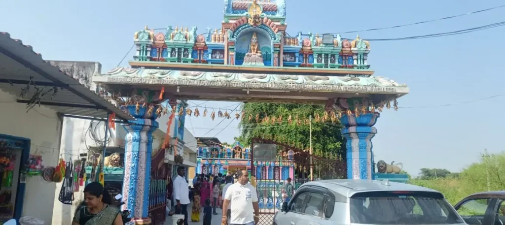 Main entrance arch and Gopuram of Sri Renuka Mata Mandir Alladurg.